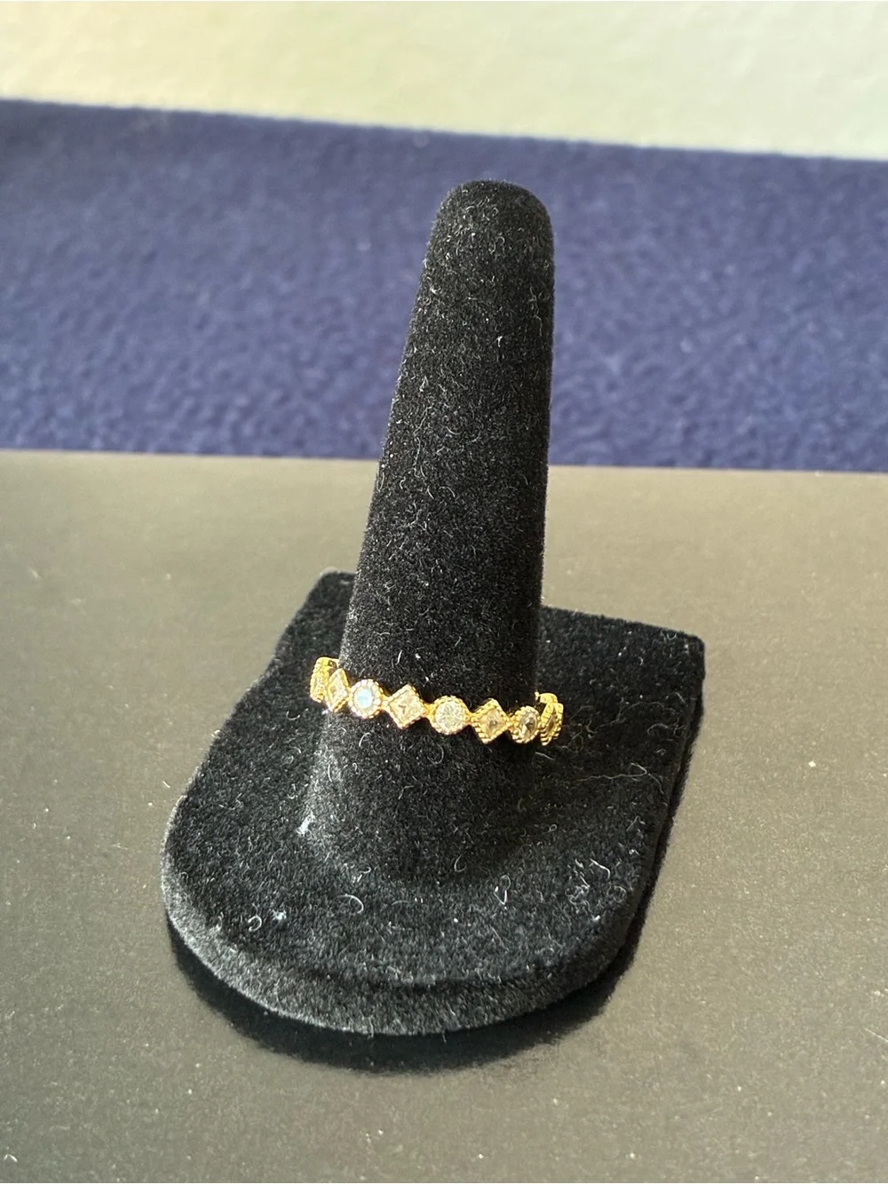 Sterling Silver Gold Tone Multi Shape Stacking Ring Sz 8